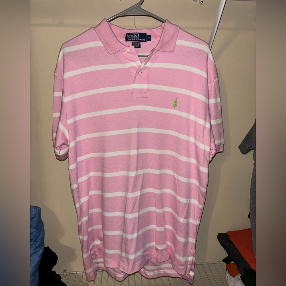 Polo Ralph Lauren Pink and White Striped